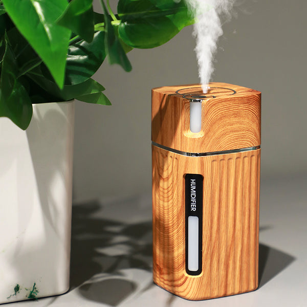 ZenMist™ USB Wood Grain Humidifier – Compact Calm with a Natural Touch